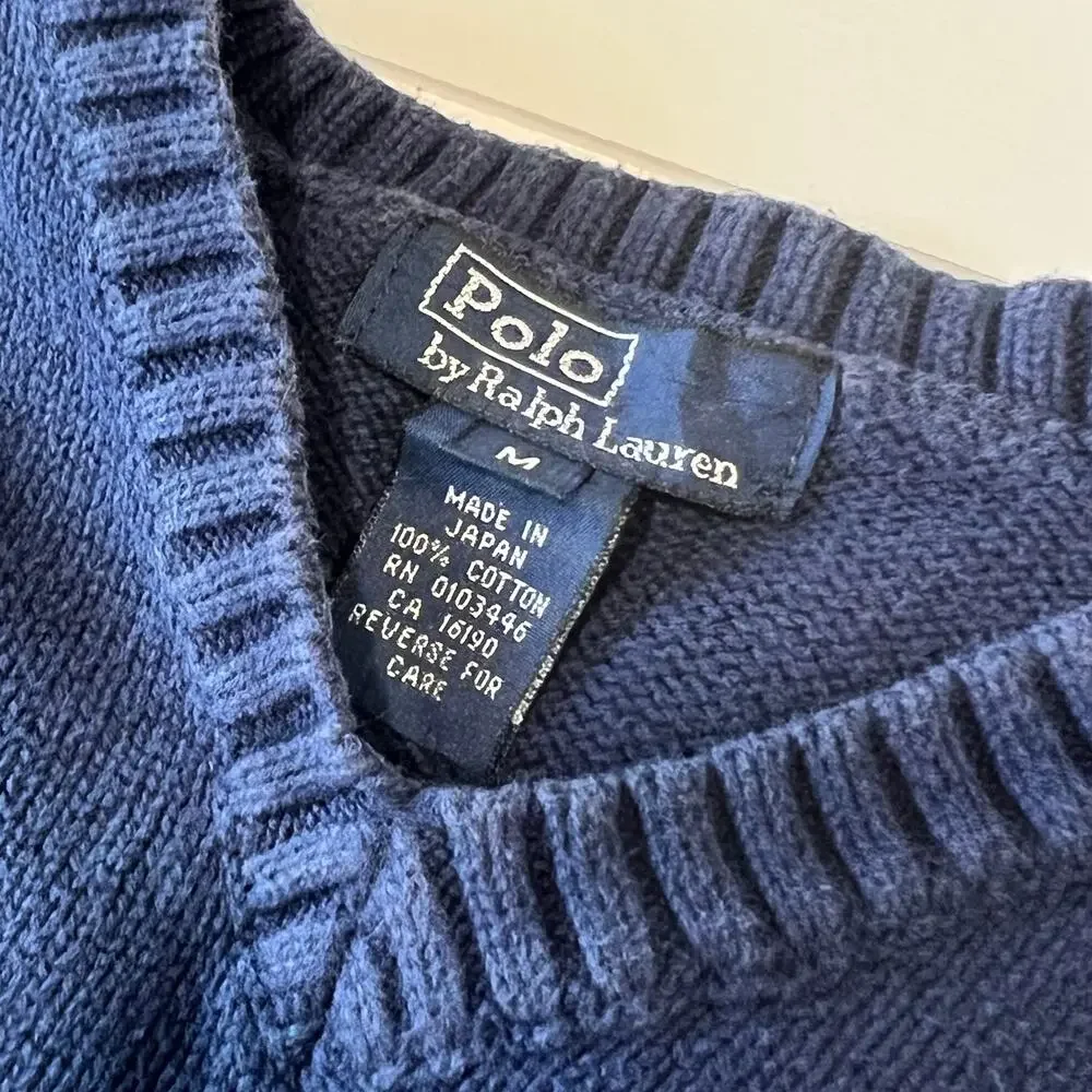 Polo Ralph Lauren Sweater Vest Kids size medium 8/10 Navy Blue